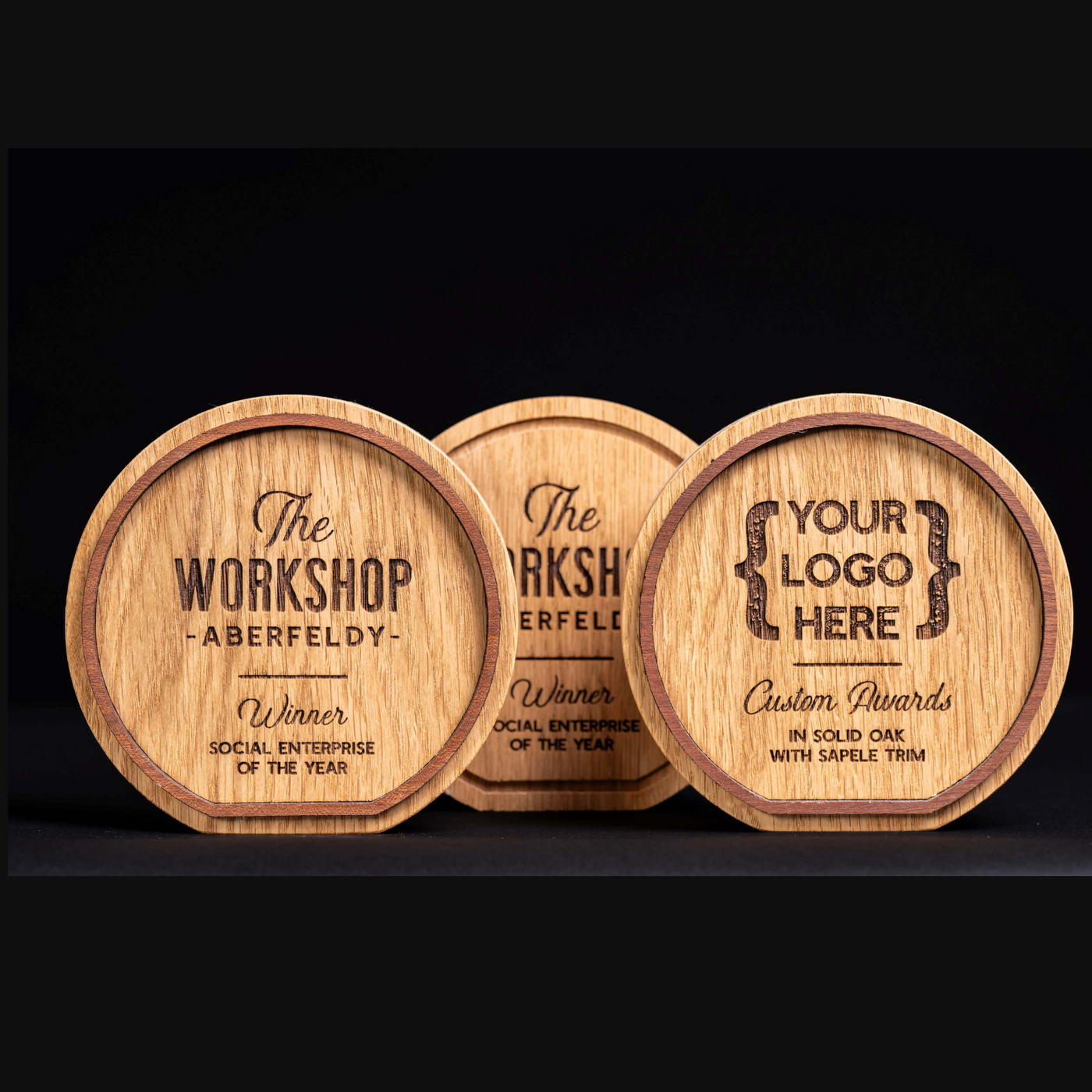 Circular Oak Trophy