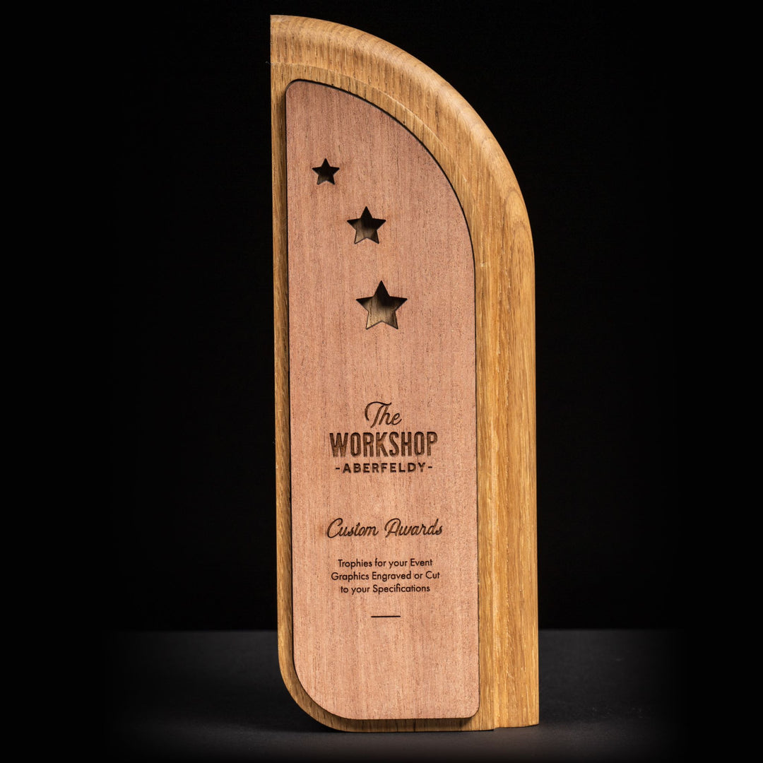 Oak Curved Trophy