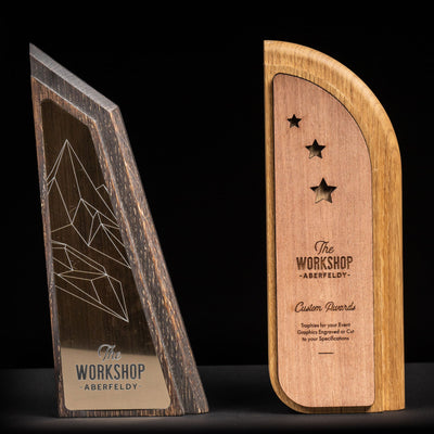 Oak Curved Trophy