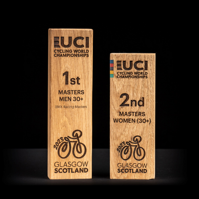 Oak Block Cycling Trophy