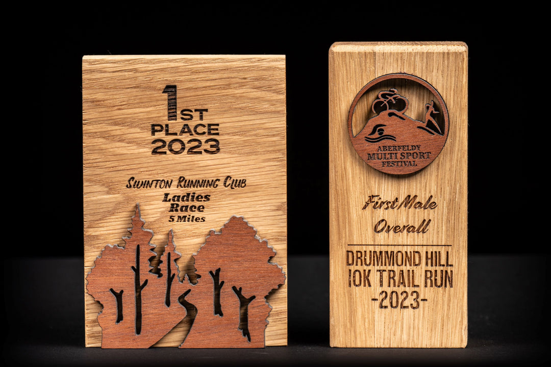 Narrow Oak Block Trophy