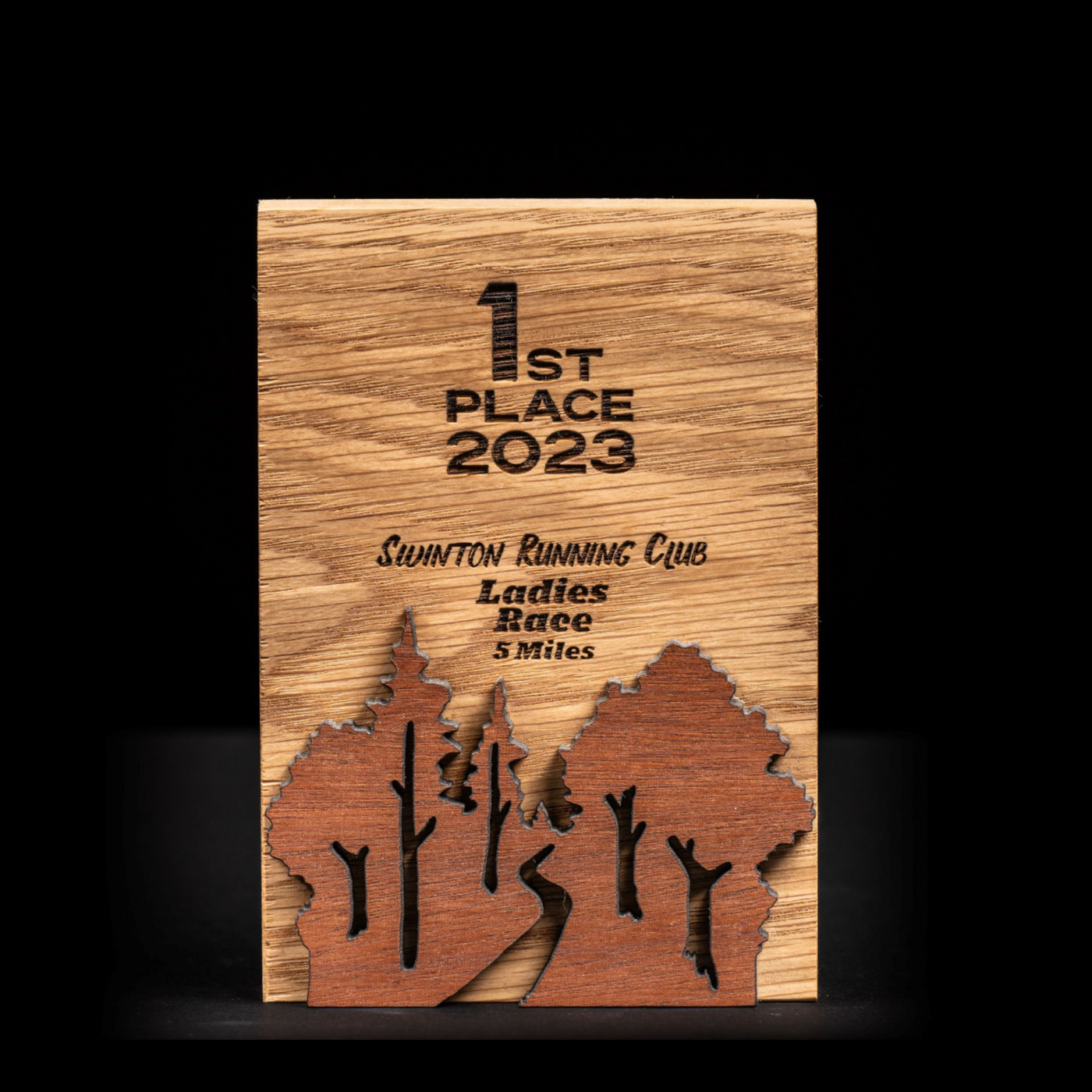 Wide Oak Block Trophy