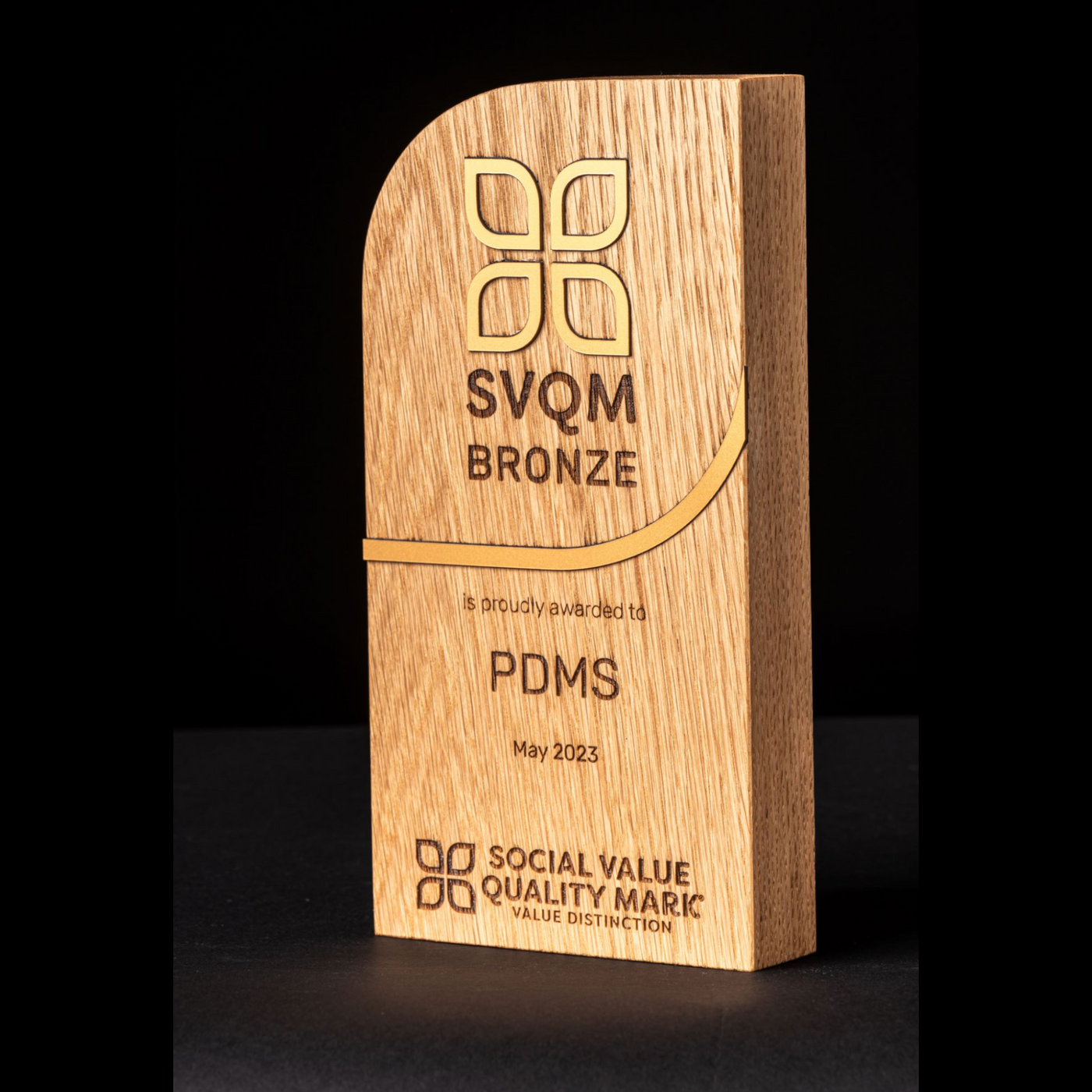Oak Block Award Trophy