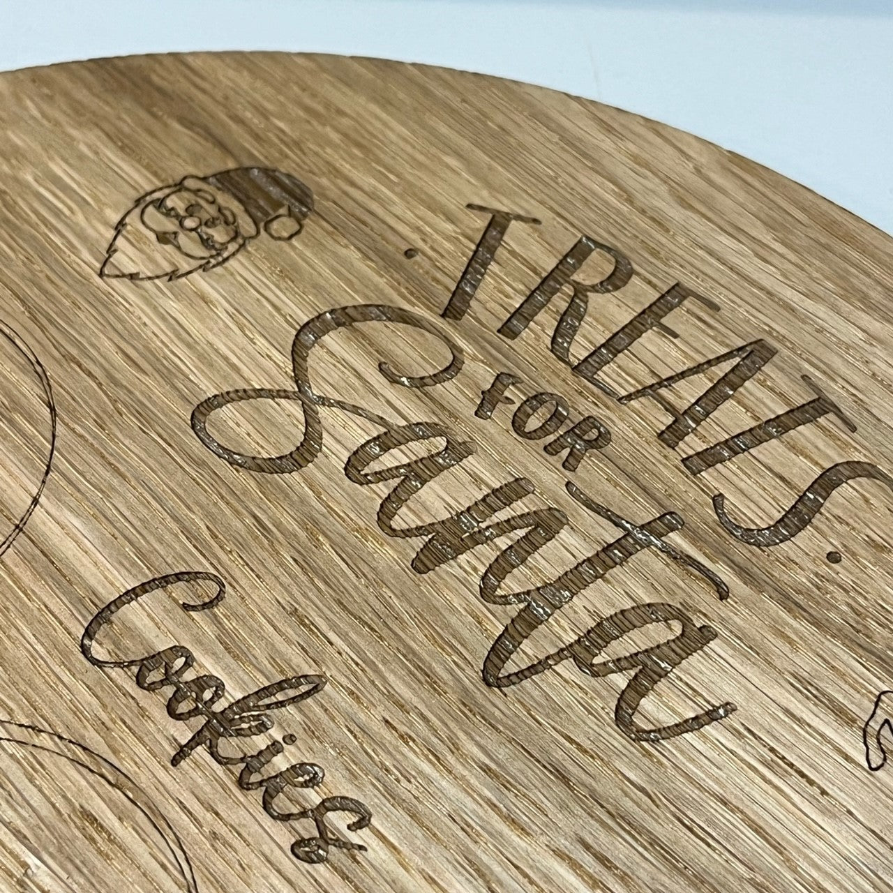 Christmas Eve board for Santa - round