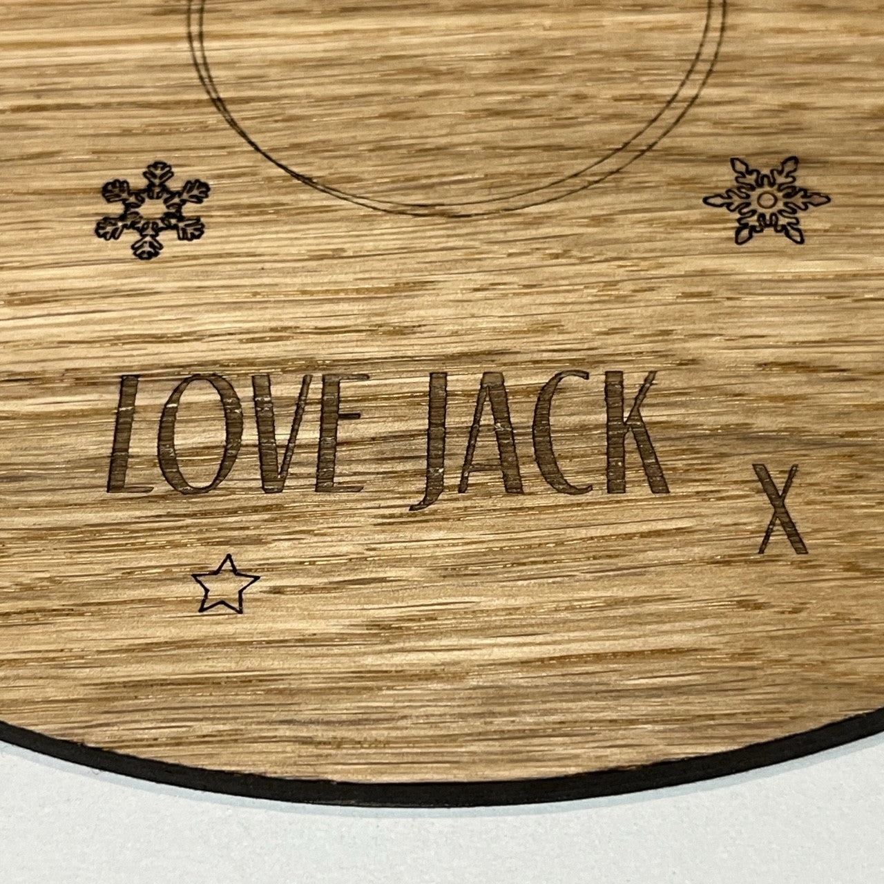 Christmas Eve board for Santa - round