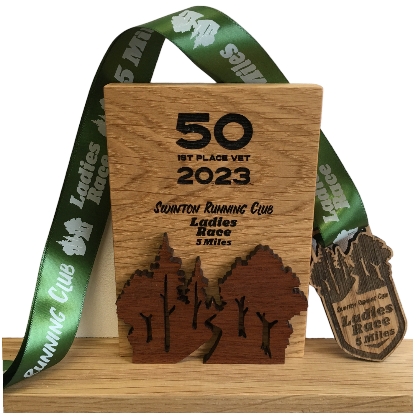 Wide Oak Block Trophy