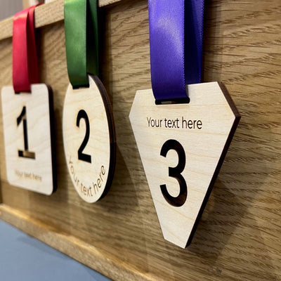 Personalised Wooden Eco Place Medals