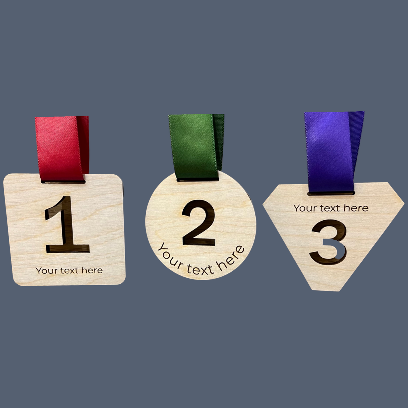 Personalised Wooden Eco Place Medals