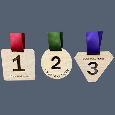 Personalised Wooden Eco Place Medals