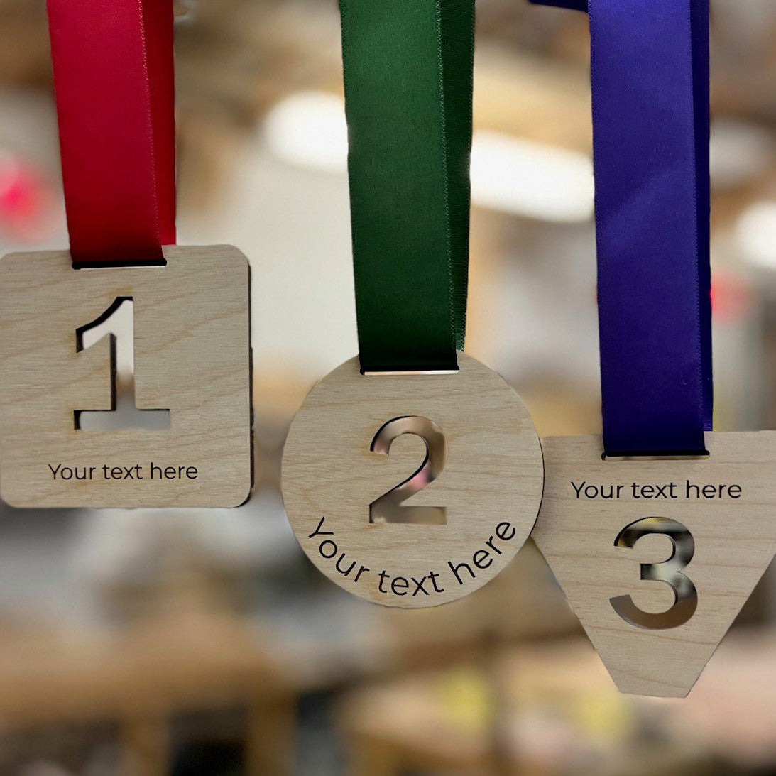 Personalised Wooden Eco Place Medals